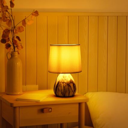 Aigostar - Stona lampa 1xE14/40W/230V bela