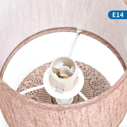 Aigostar - Stona lampa 1xE14/40W/230V braon