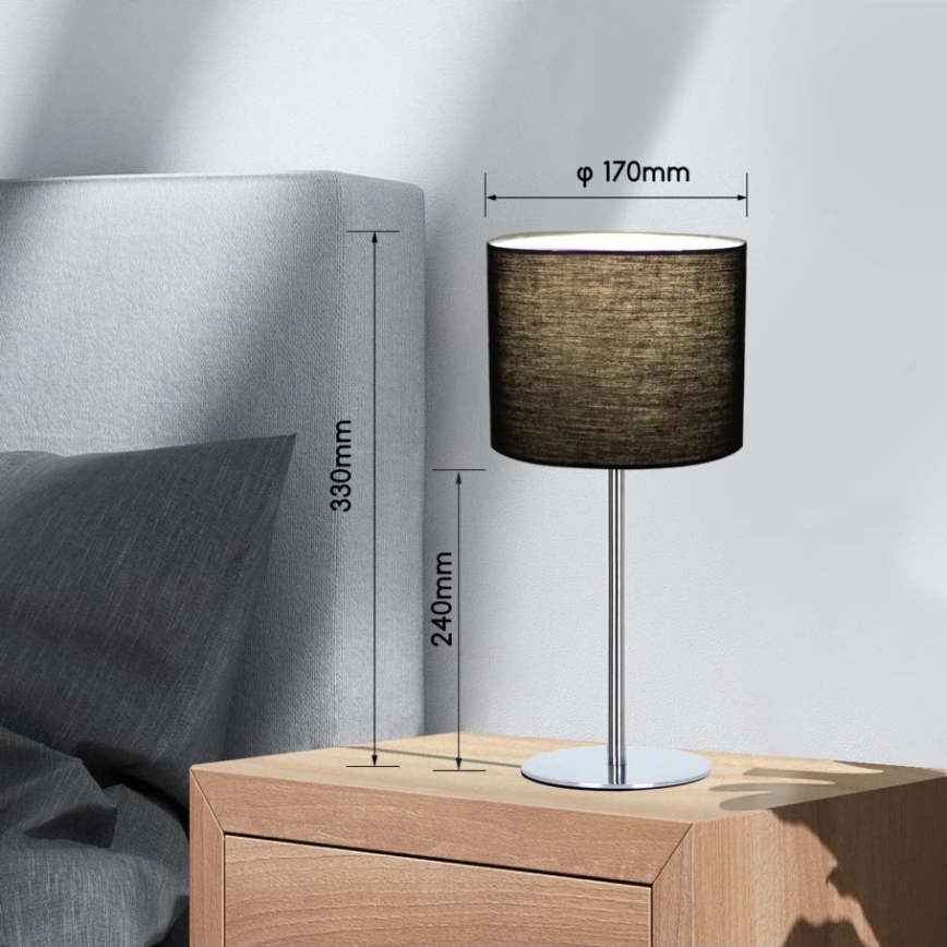 Aigostar - Stona lampa 1xE14/40W/230V crna