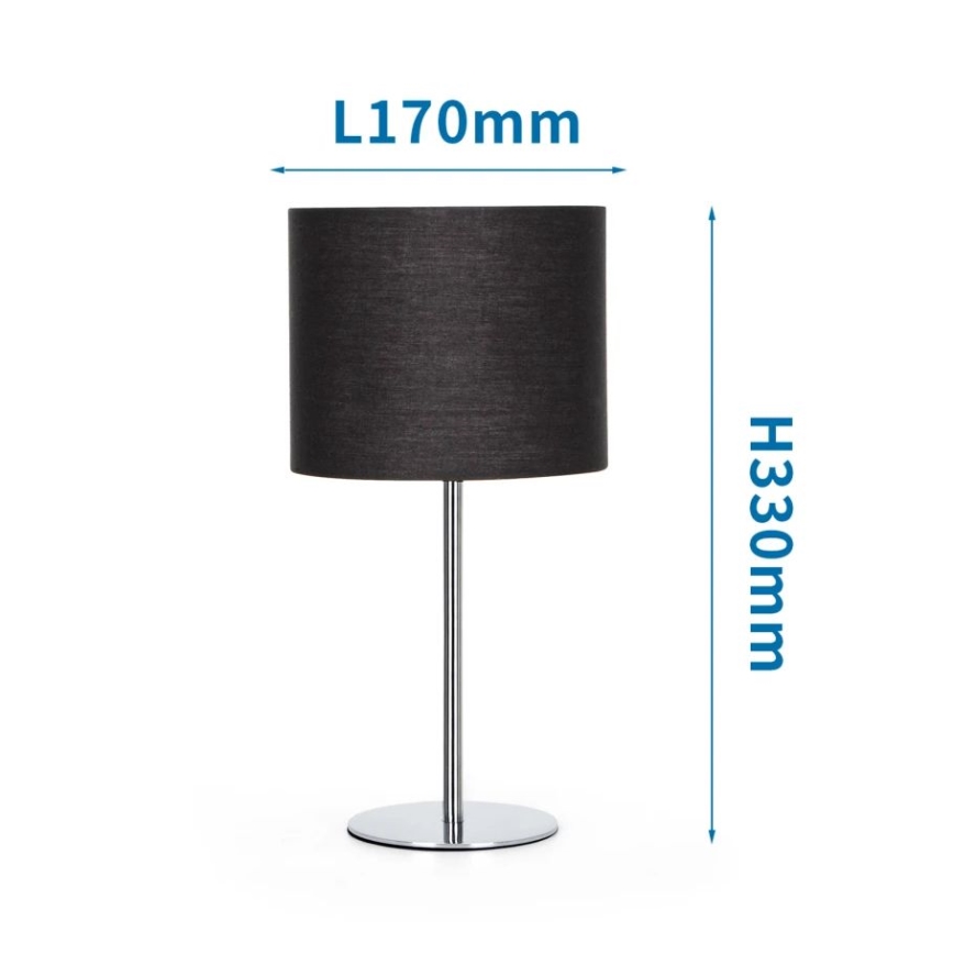 Aigostar - Stona lampa 1xE14/40W/230V crna