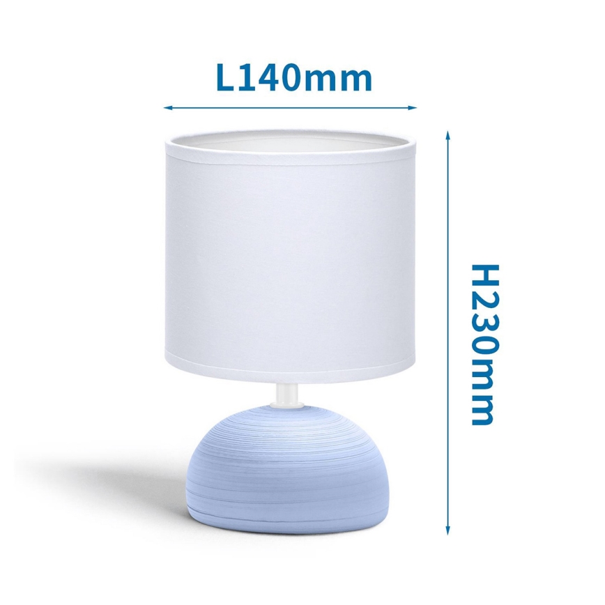 Aigostar - Stona lampa 1xE14/40W/230V plava/bela