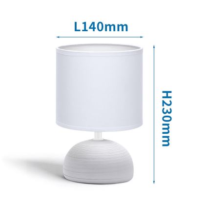 Aigostar - Stona lampa 1xE14/40W/230V siva/bela