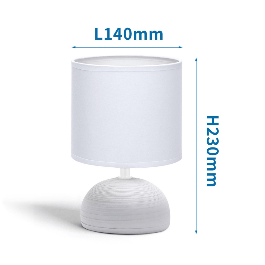 Aigostar - Stona lampa 1xE14/40W/230V siva/bela