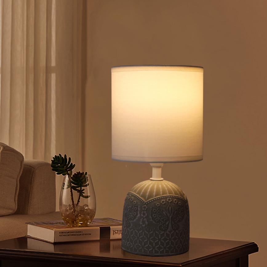 Aigostar - Stona lampa 1xE14/40W/230V siva/bela