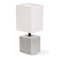 Aigostar - Stona lampa 1xE14/40W/230V siva/bela