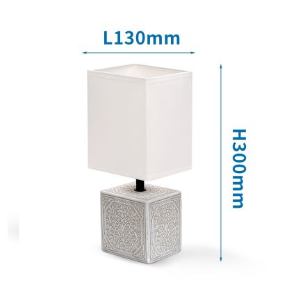 Aigostar - Stona lampa 1xE14/40W/230V siva/bela