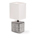 Aigostar - Stona lampa 1xE14/40W/230V siva/bela