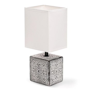 Aigostar - Stona lampa 1xE14/40W/230V siva/bela