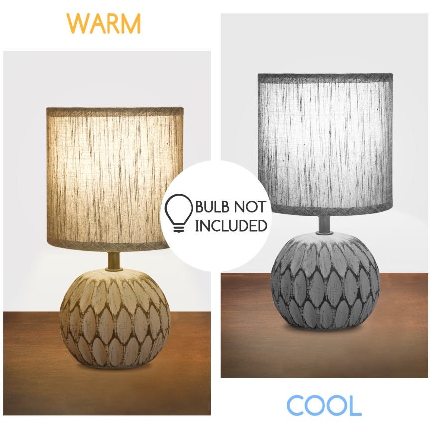 Aigostar - Stona lampa 1xE14/40W/230V siva