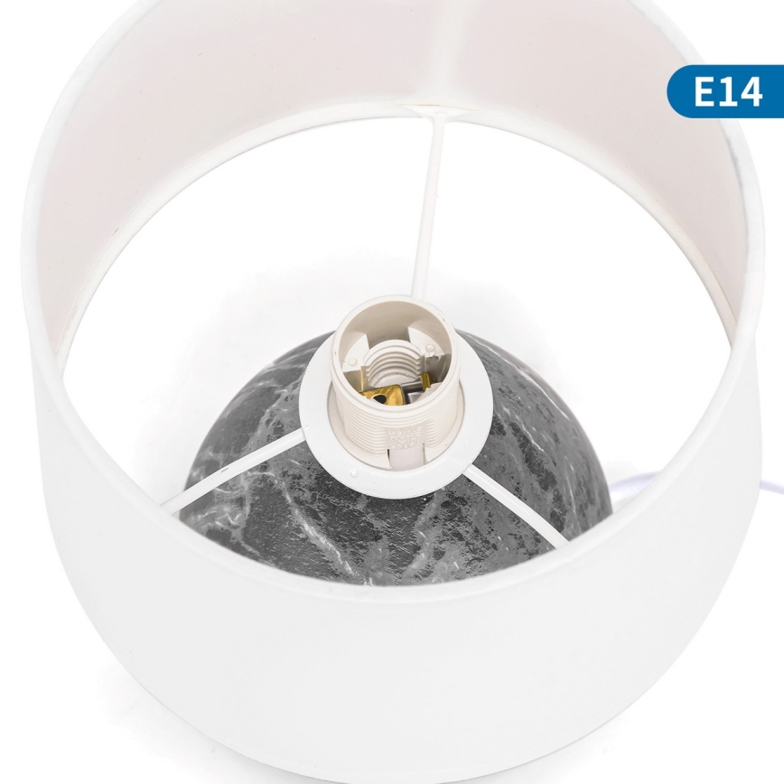 Aigostar - Stona lampa 1xE14/40W/230V siva
