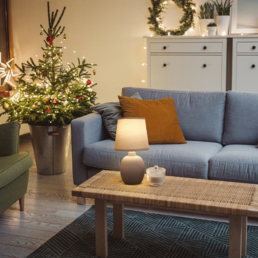 Aigostar - Stona lampa 1xE14/40W/230V siva