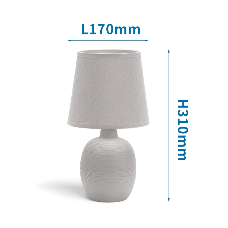 Aigostar - Stona lampa 1xE14/40W/230V siva