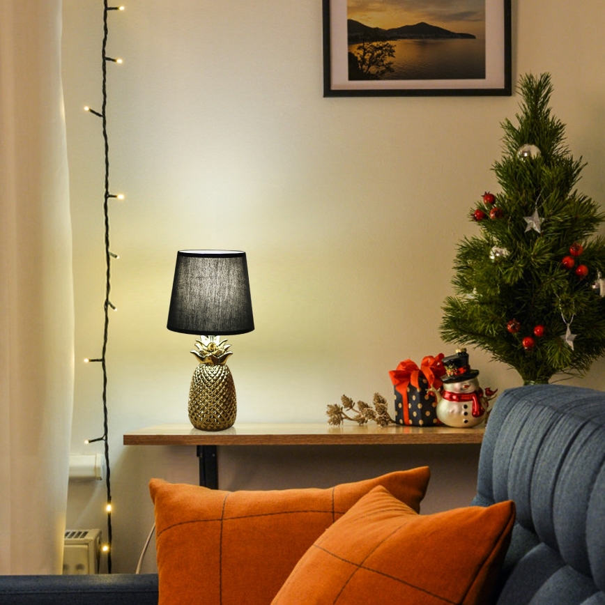 Aigostar - Stona lampa 1xE14/40W/230V zlatna/crna