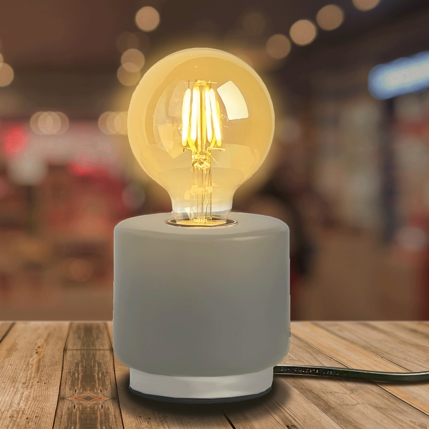 Aigostar - Stona lampa 1xE27/60W/230V siva