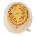 Aigostar - Stoni punjivi USB ventilator 3W/5V 1200mAh narandžasta