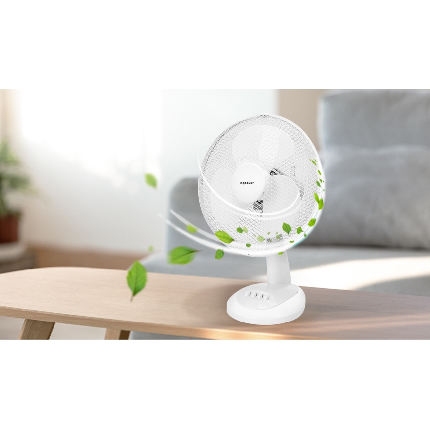 Aigostar - Stoni ventilator 35W/230V 34 cm bela