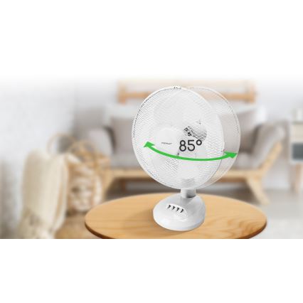 Aigostar - Stoni ventilator 35W/230V 34 cm bela