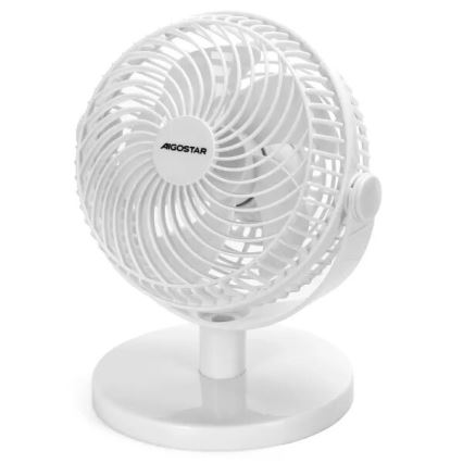 Aigostar - Stoni ventilator 3W/5V beli