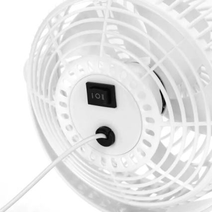Aigostar - Stoni ventilator 3W/5V beli