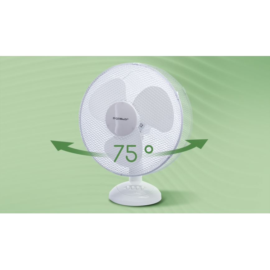 Aigostar - Stoni ventilator 40W/230V beo