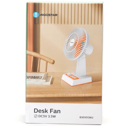 Aigostar - Stoni ventilator 6W/USB