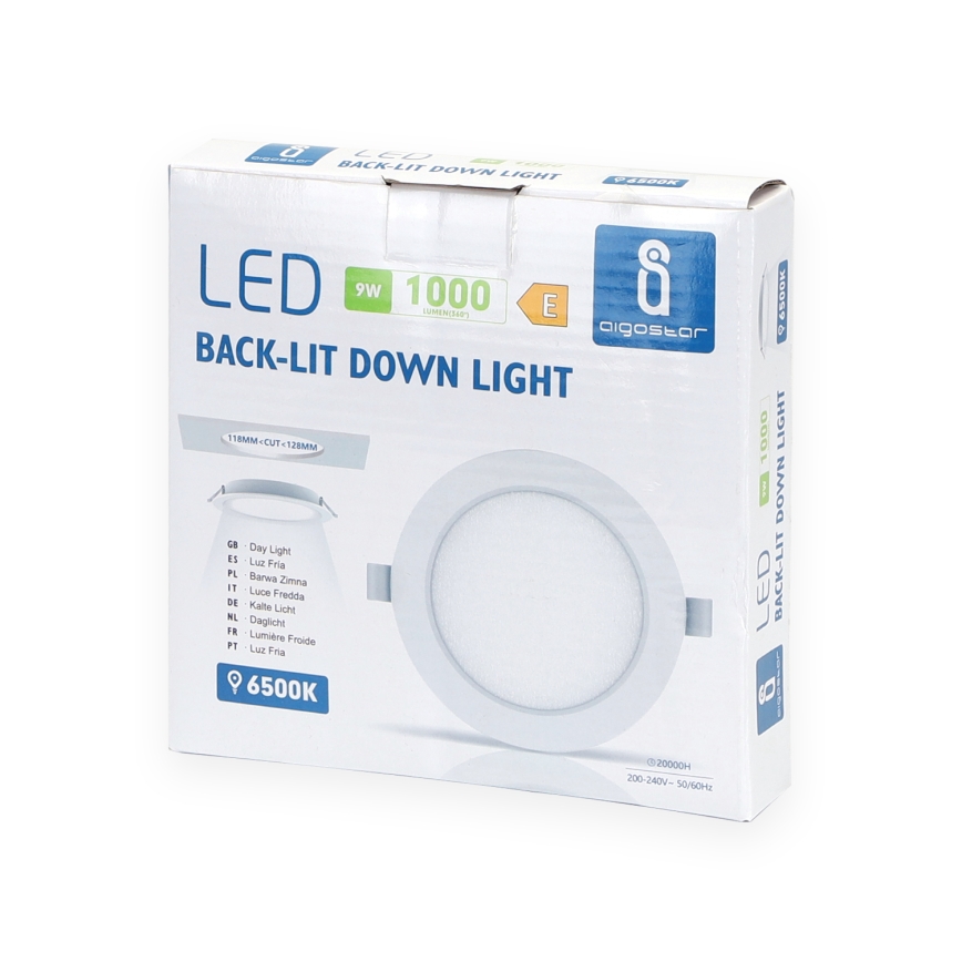 Aigostar - stropno ugradno LED svetlo LED/9W/230V 6500K Ø 14,5 cm belo