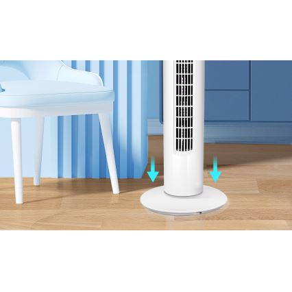 Aigostar - Stubasti ventilator 45W/230V bela