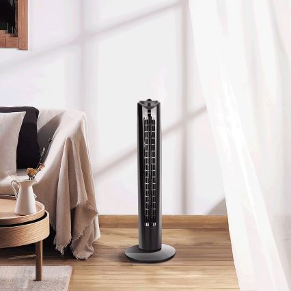 Aigostar - Stubasti ventilator 45W/230V crni