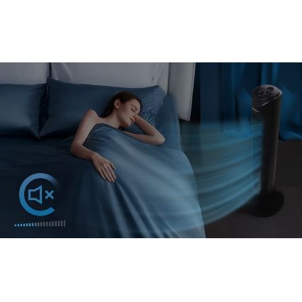 Aigostar - Stubasti ventilator 45W/230V crni