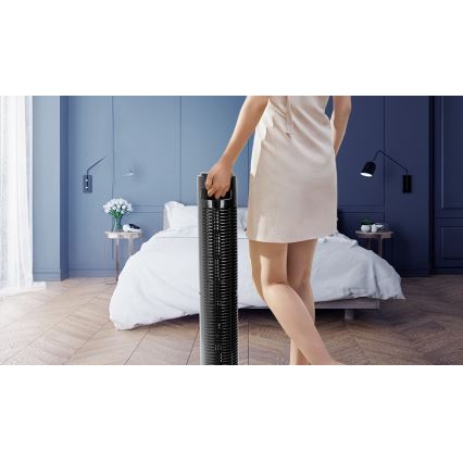 Aigostar - Stubasti ventilator 45W/230V crni