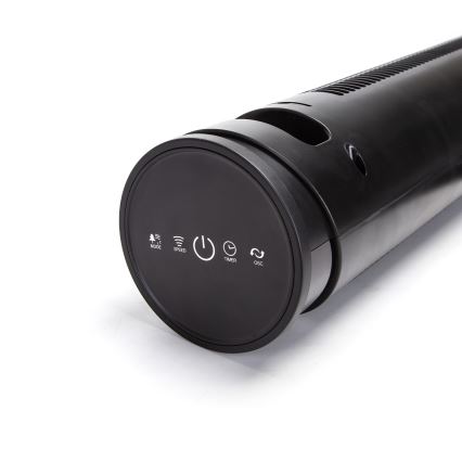 Aigostar - stubasti ventilator 45W/230V crni + daljinski upravljač