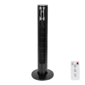 Aigostar - Stubni ventilator 50W/230V, crni, Wi-Fi + daljinski upravljač