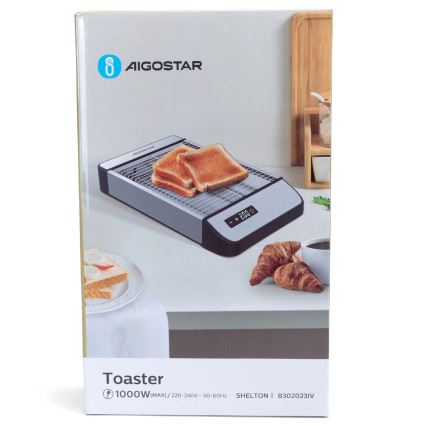 Aigostar - Toster 840-1000W/230V mat hrom
