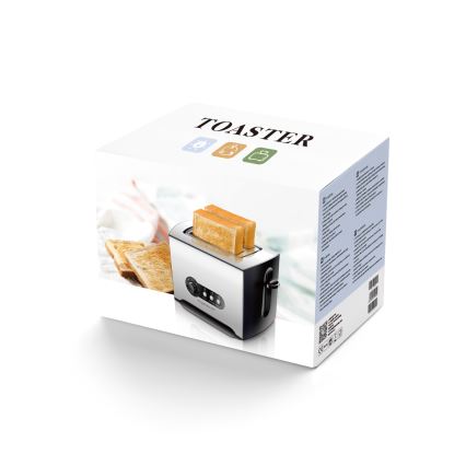 Aigostar - Toster sa dva otvora, 900 W/230 V, mat hrom