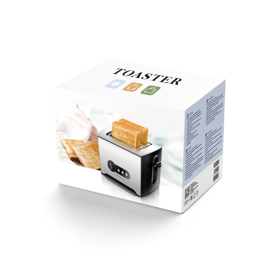 Aigostar - Toster sa dva otvora, 900 W/230 V, mat hrom