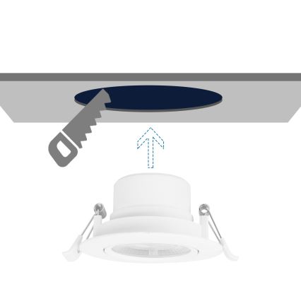 Aigostar - Ugradno LED svetlo LED/5W/230V 3000K prečnik 8,5 cm belo