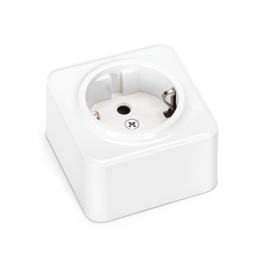 Aigostar - Zidna kućna utičnica SCHUKO 250V bela