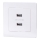Aigostar - zidna USB utičnica sa okvirom, 2x USB-A, bela