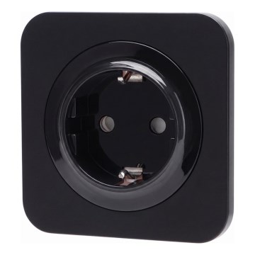 Aigostar - Zidna utičnica sa okvirom SCHUKO 250V/16A crna