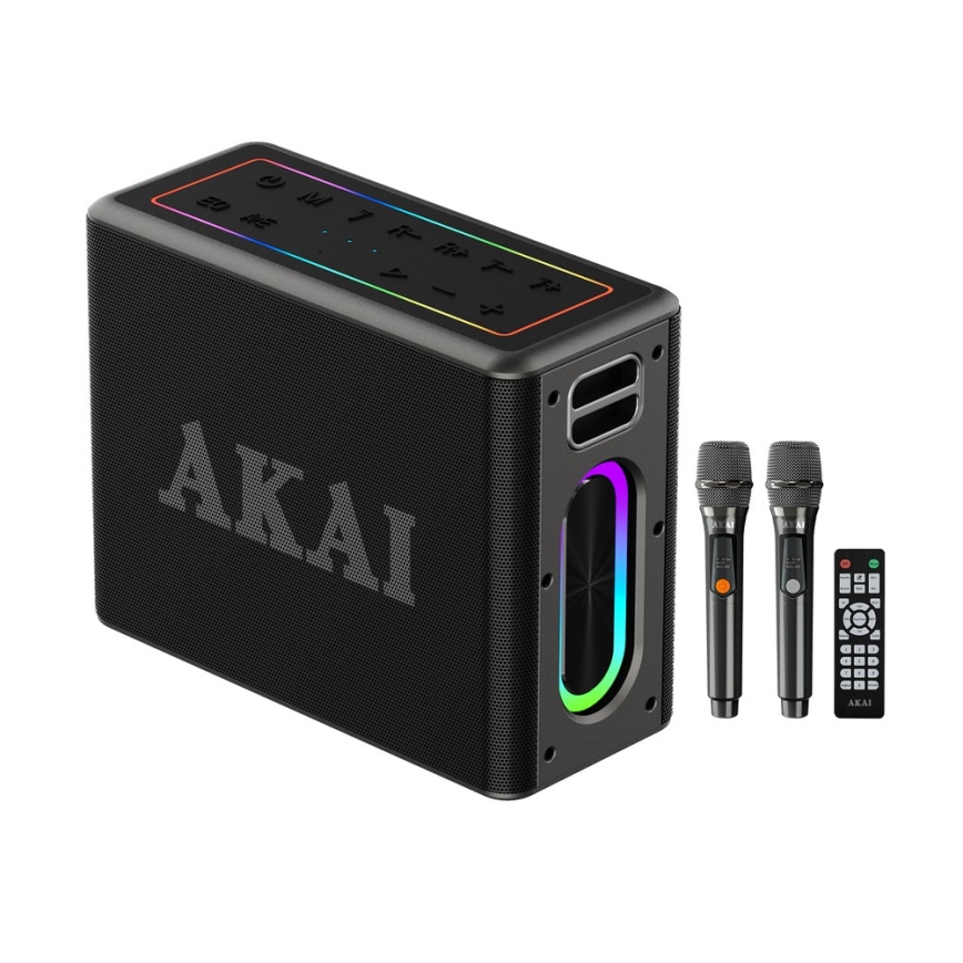 AKAI ABTSW-120 - Bežični zvučnik sa dva mikrofona, 80 W / 4000 mAh, IPX6