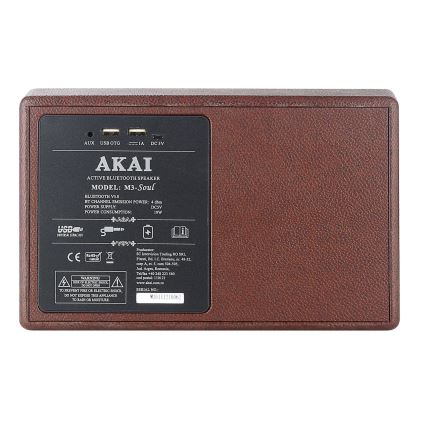 AKAI M3 SOUL COFFEE - Bežični zvučnik 20W/6000 mAh