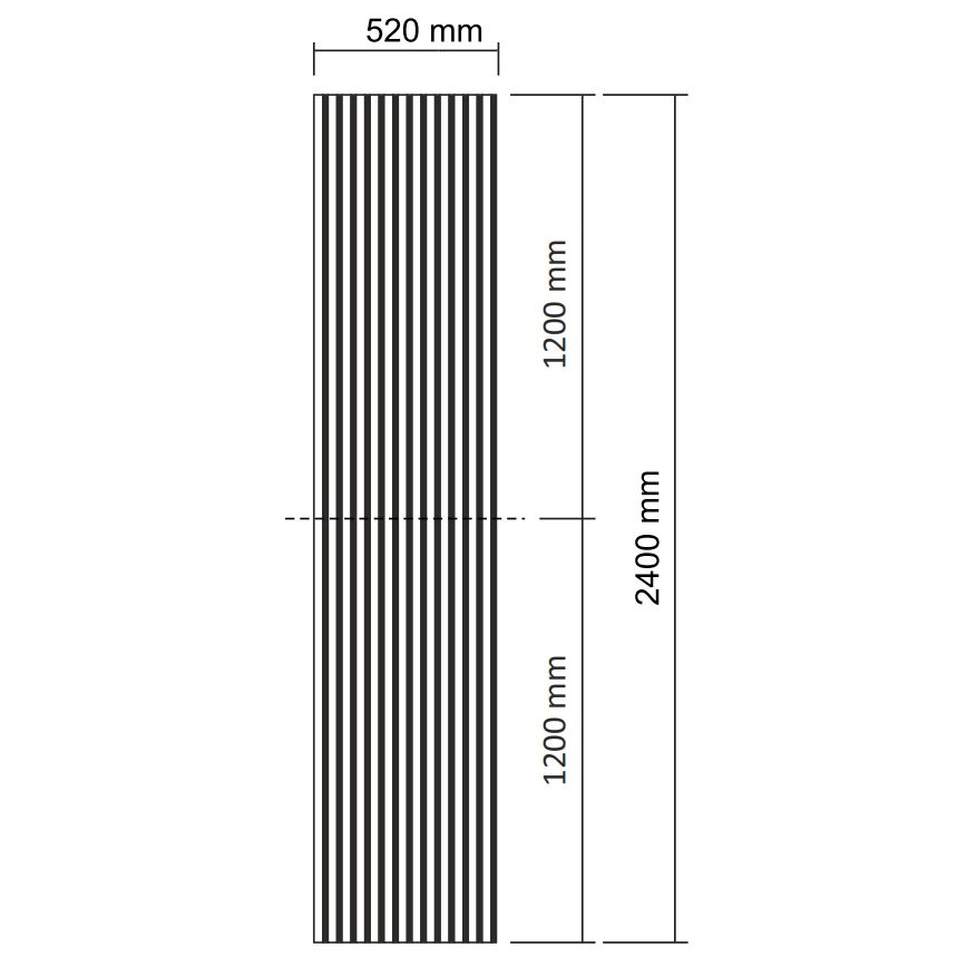 Akustični obložni panel VASALUND 240x52 cm hrast