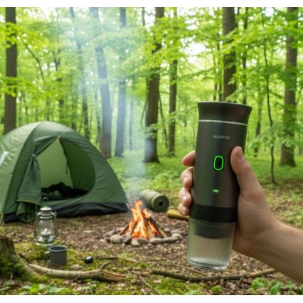 Aligator ACM002 - Putni punjivi aparat za kafu PortaCaffé 3 u 1 72W/7500 mAh siva