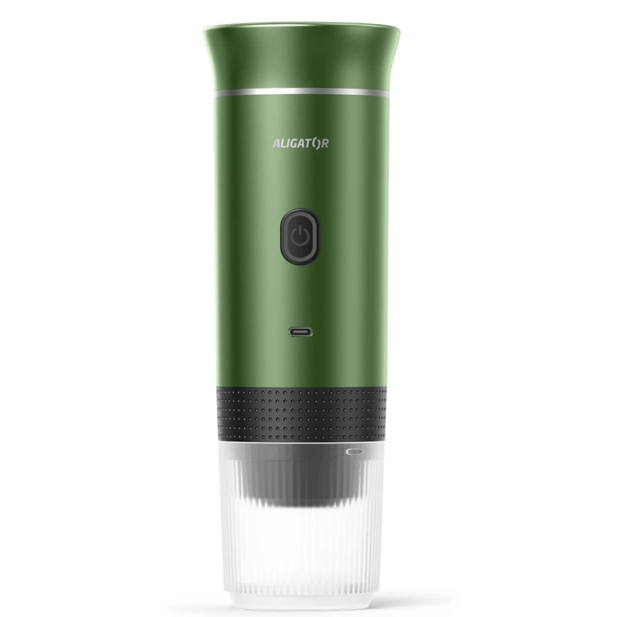 Aligator ACM003 - Putni punjivi aparat za kafu PortaCaffé 3 u 1 72W/7500 mAh, zelene boje