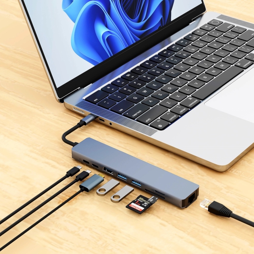 Aligator AHUB001 - USB-C hub 8u1