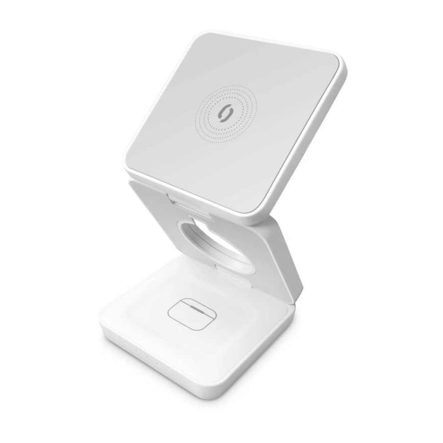 Aligator AMS09WT - Bežična MagSafe stanica za punjenje 3u1 15W, bela