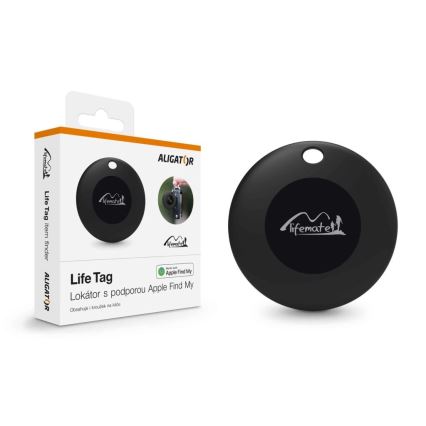 Aligator APD001 - Lokator Life Tag 1xCR2032 IP65 crna
