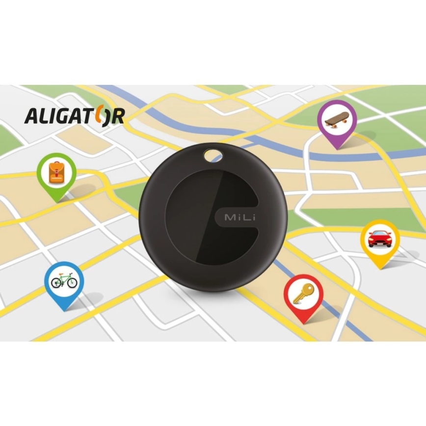 Aligator APD003 - Lokator MiTag 1xCR2032 IP67 crna