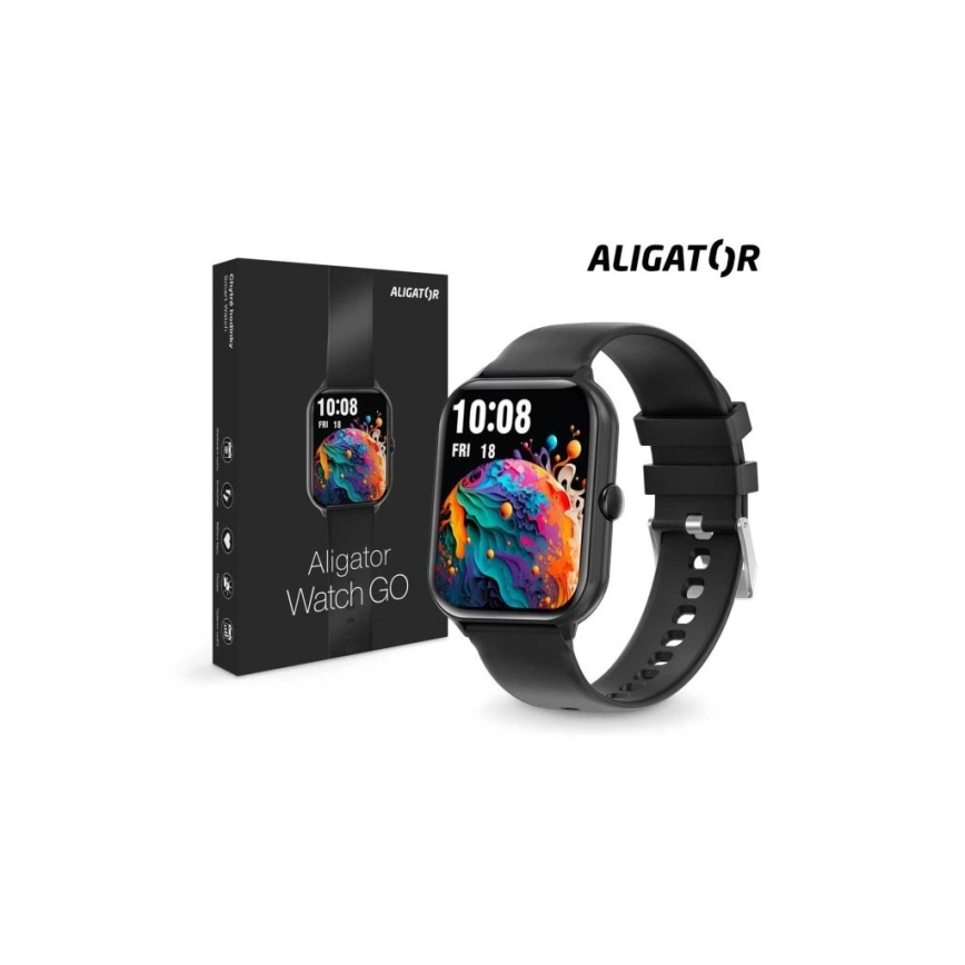 Aligator AW10BK - Pametni sat Watch GO, kapacitet baterije 220 mAh, IP67, crna