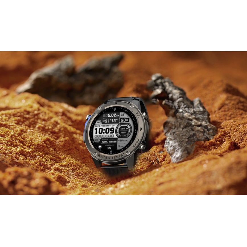Aligator AW12BK - Pametni sat Watch sa GPS-om, baterija 500 mAh, IP69K, crne boje